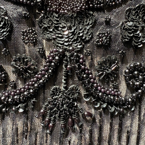 Fabulous Vintage Heavily Beaded Sheer Top - Picture 7 of 9